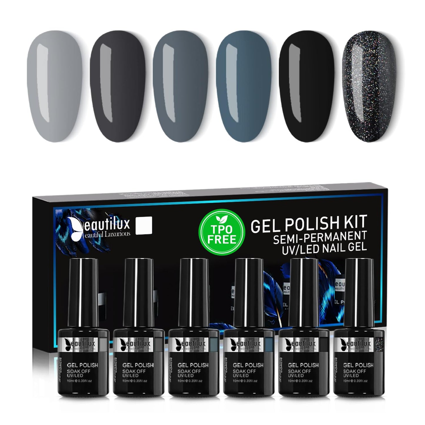Beautilux Gel-Nagellack-Set 6x10ml