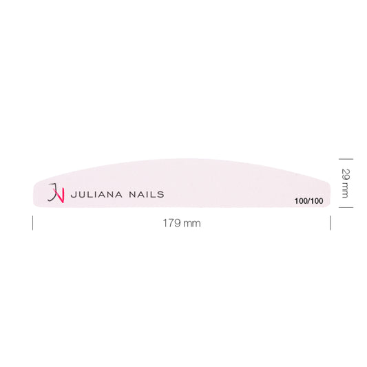 Juliana Nails Professional White Crescent Feile 100/100