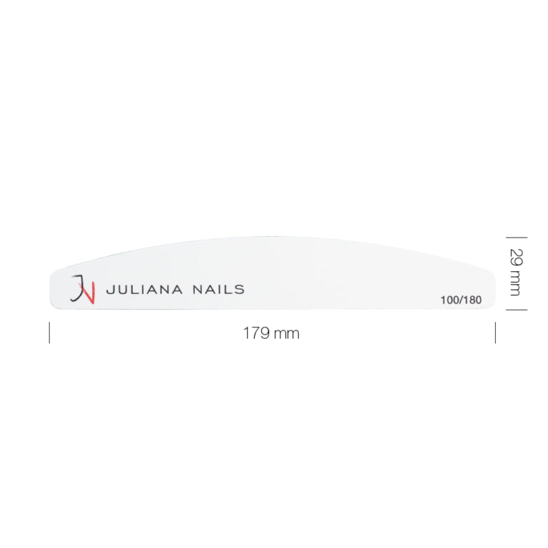 Juliana Nails Professional White Crescent Feile 100/180