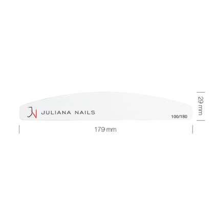 Juliana Nails Professional White Crescent Feile 100/180