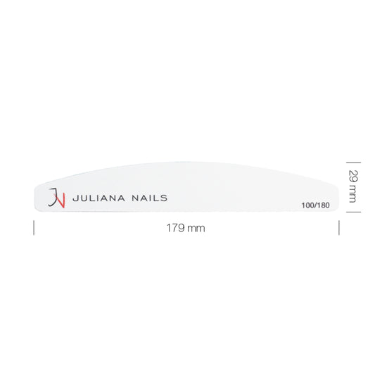 Juliana Nails Professional White Crescent Feile 100/180