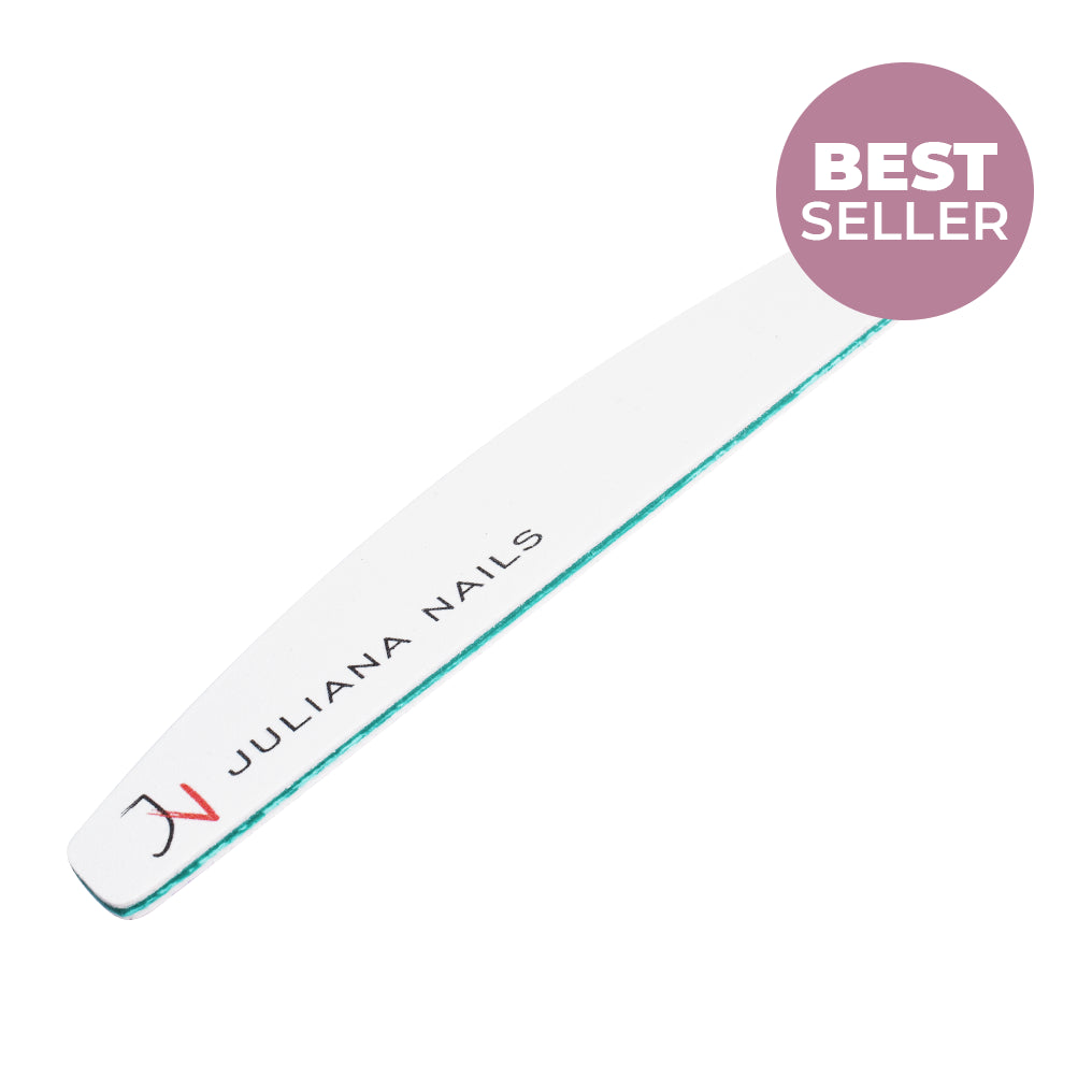 Juliana Nails Professional White Crescent Feile 100/180