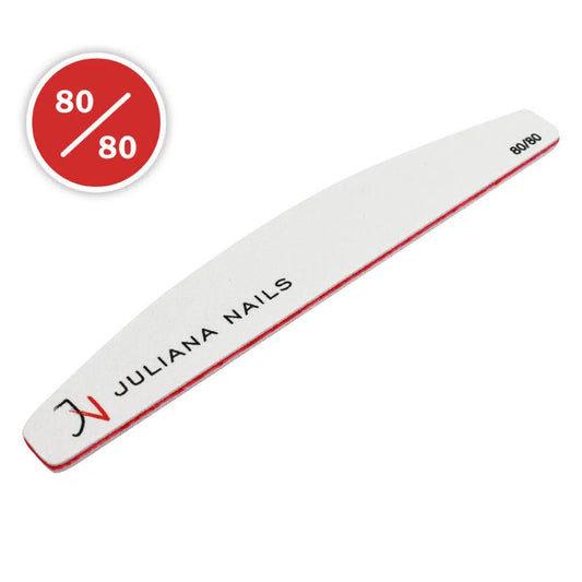 Juliana Nails Professional White Crescent Feile 80/80