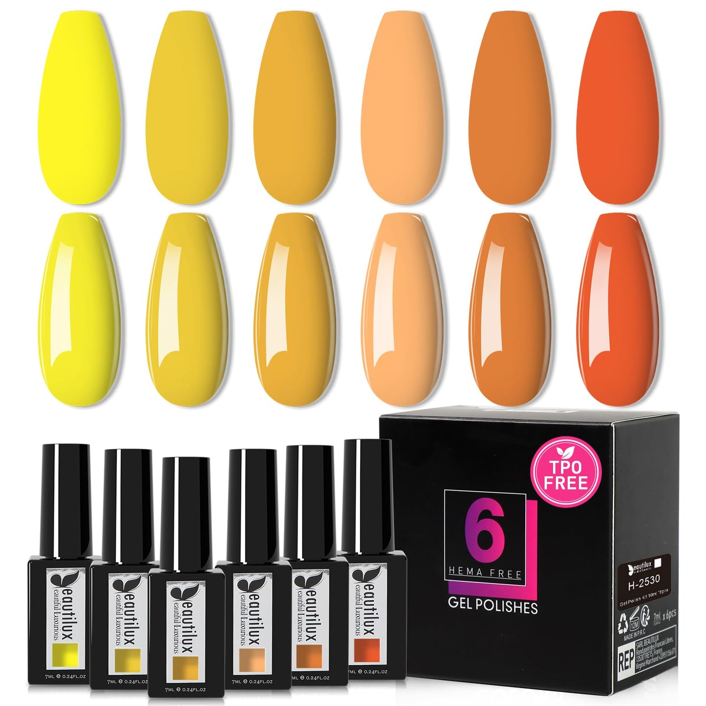 Beautilux Gel-Nagellack-Set 6x7ml